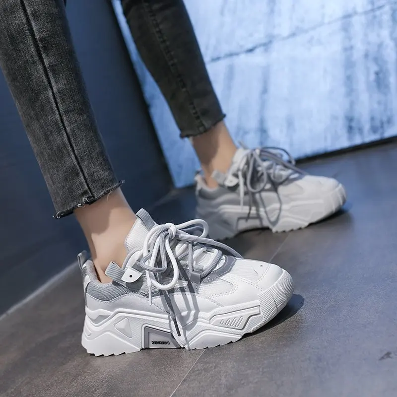 

Новинка весна-осень 2021, модная женская обувь, винтажная классическая женская повседневная обувь, подходящая ко всему обувь на толстой подош...