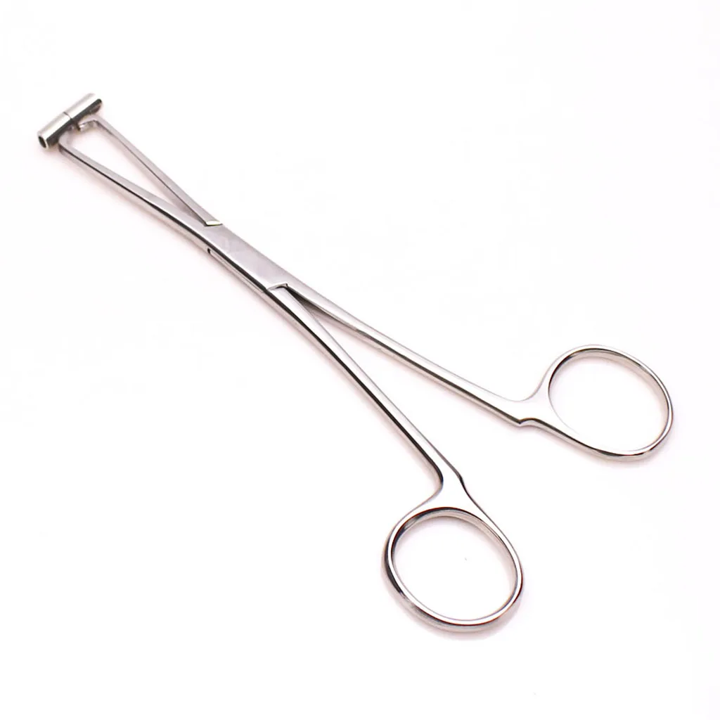 Professional Stainless Steel 6'' Septum Forceps Body Belly Navel Nose Lip Ear Piercing Clamp Tool
