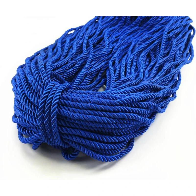 ZERZEEMOOY DIY Cord Jewelry findings 3 мм сплошной Цвет 3 плетеный шнур нить декоративный витой сатин, полиэстер шпагат строка 10Y - Цвет: BORLAND