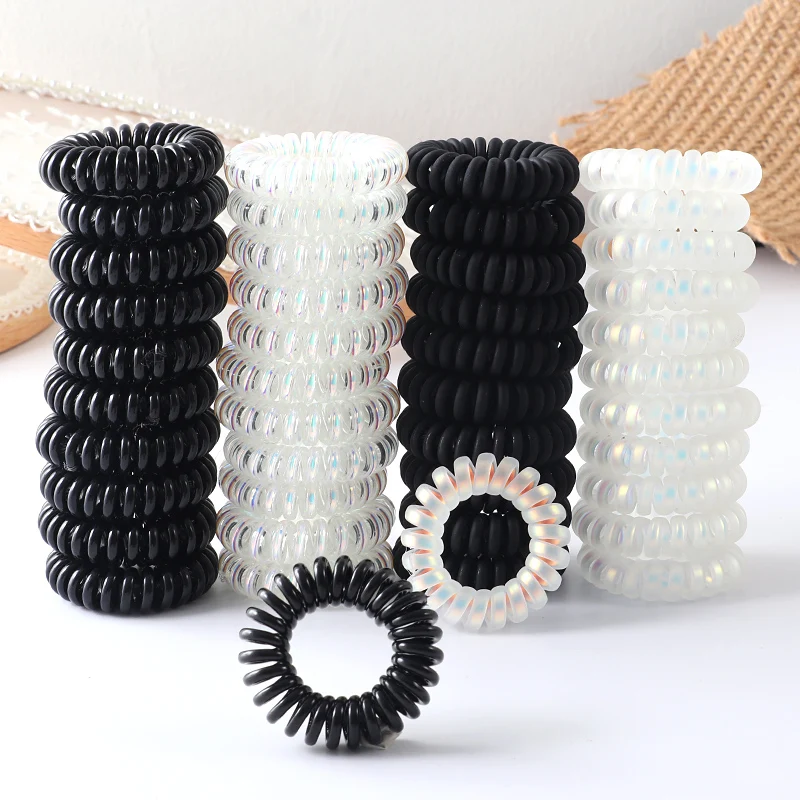 

10pcs Girls Rubber Band Hair Bands Headdress telephone line Hair accessories Headband Hair ring Female Korean Headwear
