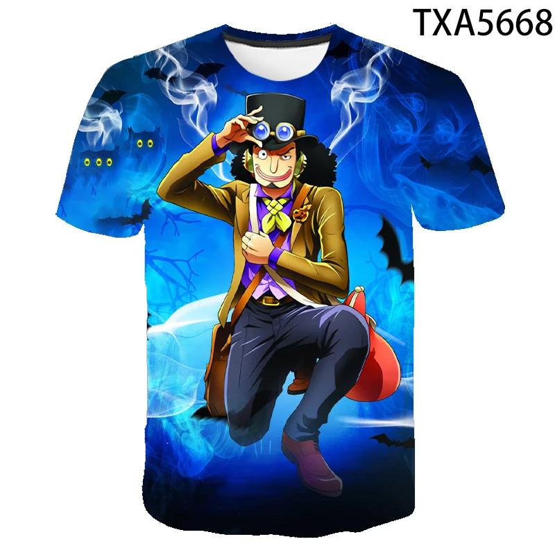 

One Piece Anime O-Neck Classic Style Brand Clothing Men Plus Fitness Clothing Series Top Tops Couple Clothes Tee Art Clothes