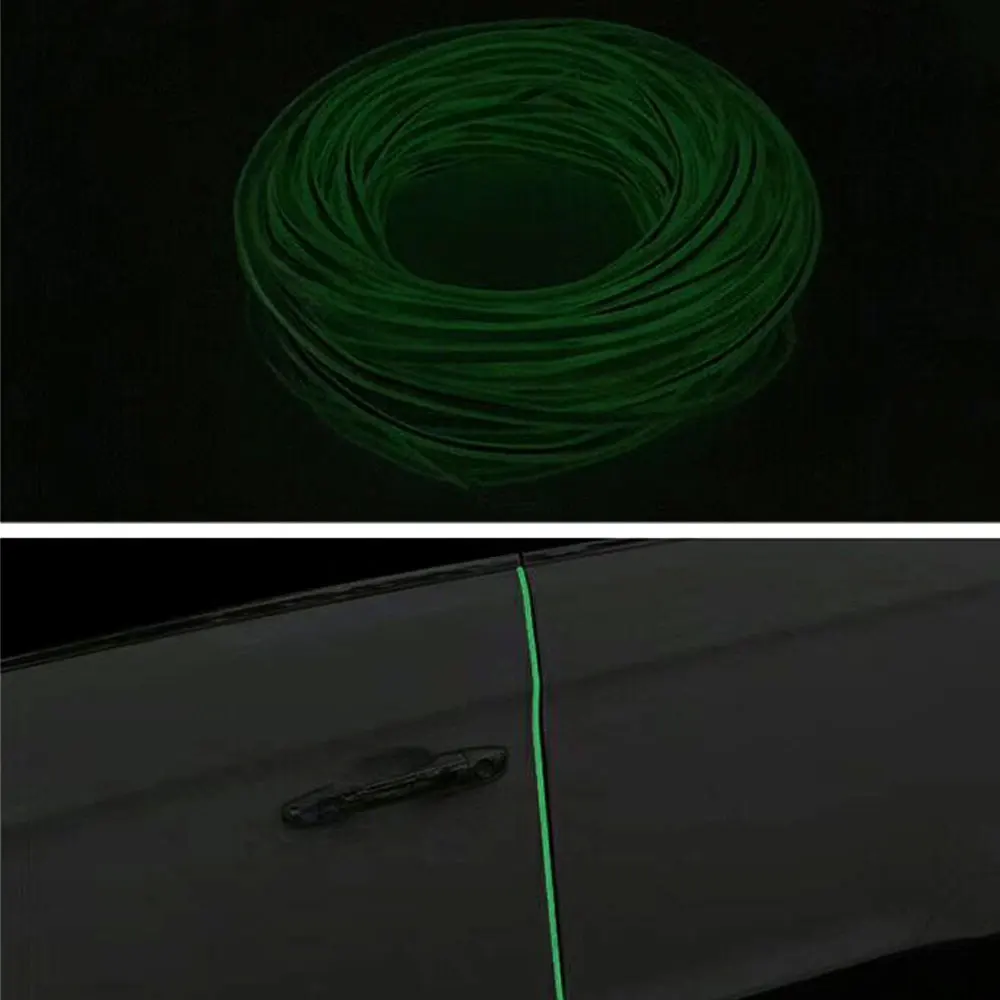 

1Pcs pvc Protection Strip Luminous Car Door Bumper Strip 5M Anti Collision Door Scratch Protector Auto Edge Guard Cover