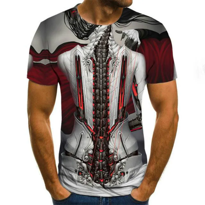 

Men's fashion trend 3D short sleeve T-shirt, 2021 new men's 3D funny T-shirt, leisure hip-hop fitness T-shirt