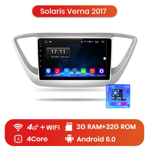2-32GB for 4G Junsun V1 2G+ 32G Android 9,0 для hyundai solaris Verna автомобильный Радио Мультимедийный видео плеер gps RDS 2 din dvd - Цвет: 2-32GB for 4G