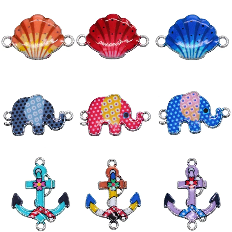 5 шт. эмаль смешанных цветов капля масла милый слон корпус корабль прицел