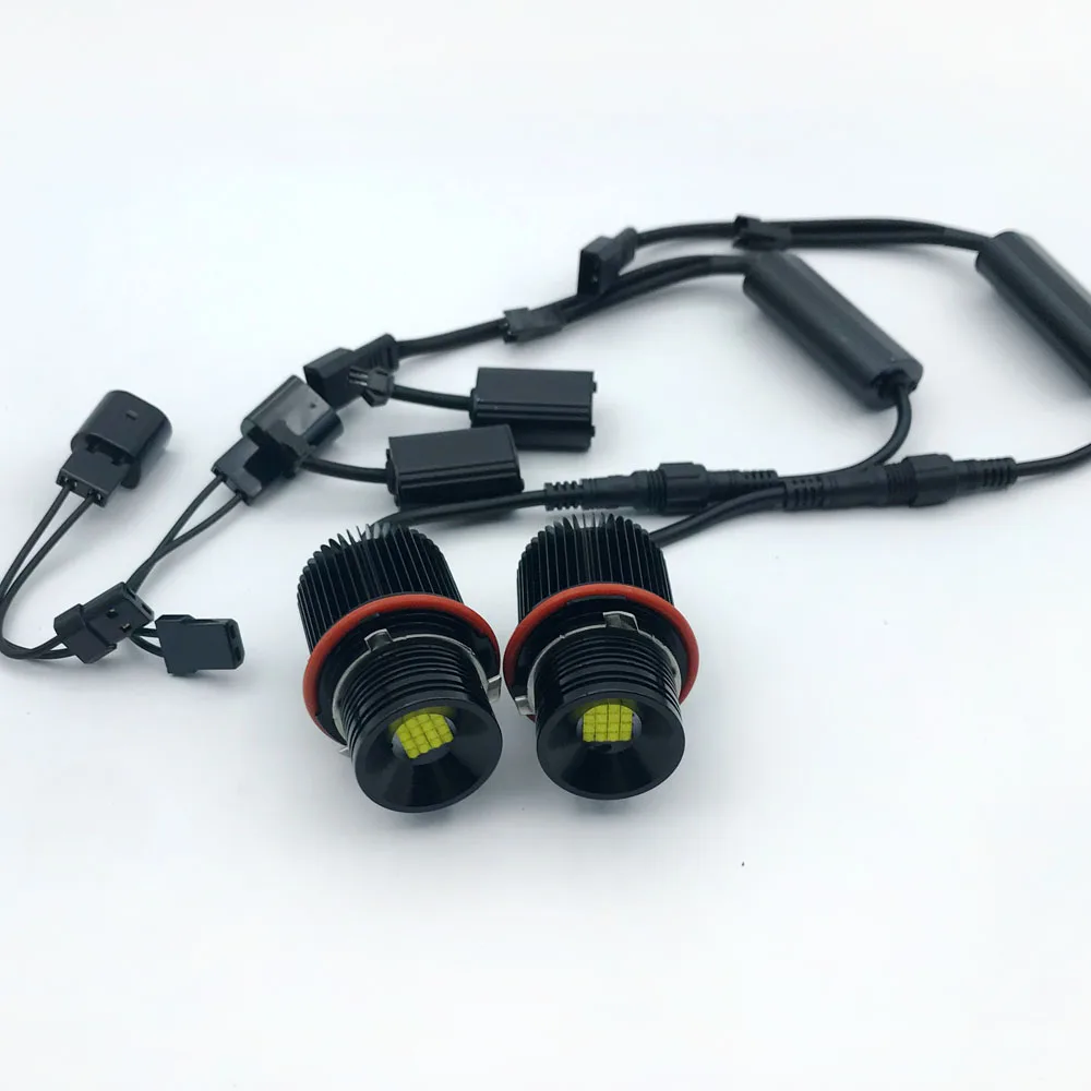 Светодиодные галогенные кольцесветильник лампы Canbus с белыми глазами 2 шт. 160 Вт