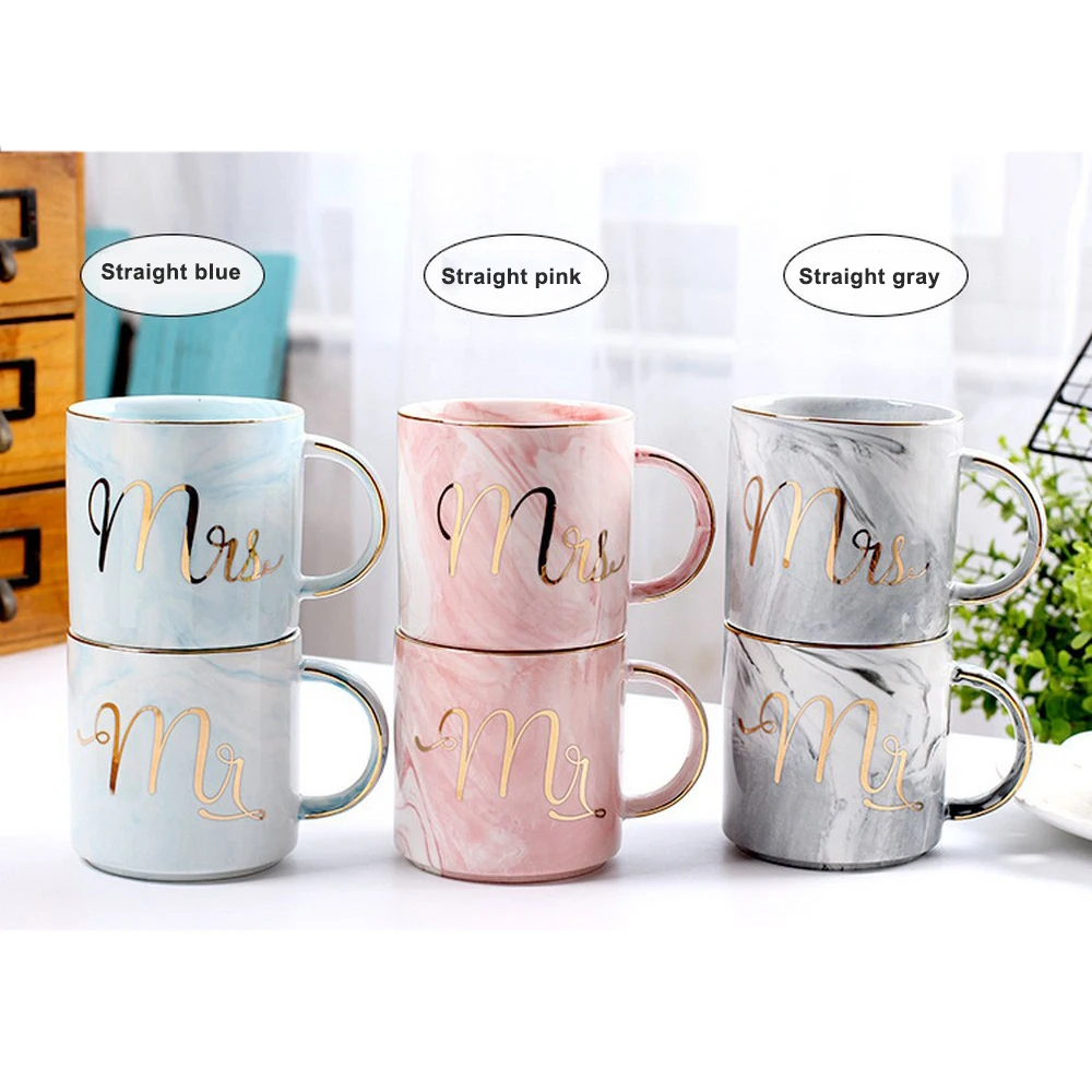 Мраморный узор кошка Золотая керамическая чашка благородный и элегантный кофе