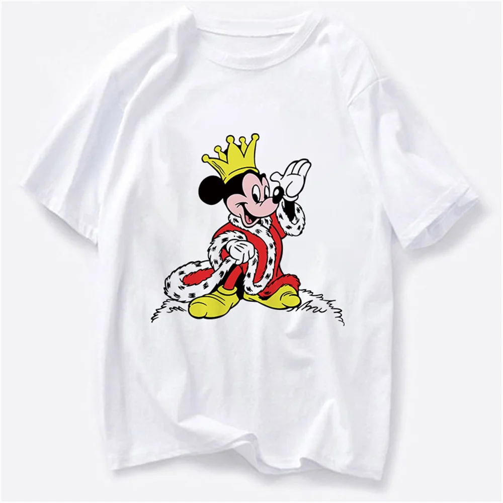 

Disney Cartoon Mickey Tshirt Kawaii Tees Summer Casual White T-shirts Fashion Harajuku Short Sleeve Tshirt Female Tops