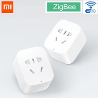 original xiaomi mijia smart socket plug zigbee version wifi wireless remote socket adapter power timer switch on and off by app