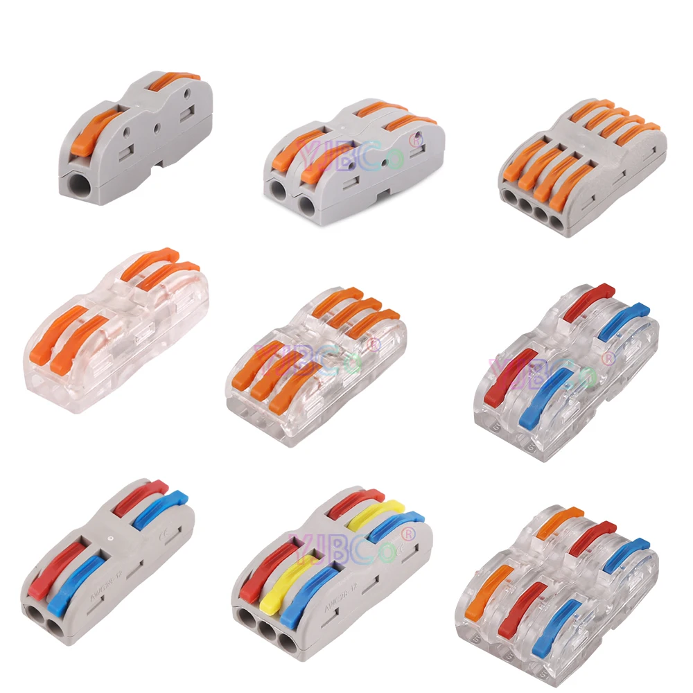 

Mini Fast Cable Connectors 2pin 3pin 4pin 5pin Universal Compact Conductor Spring Splicing Push-in Terminal Block SPL Series