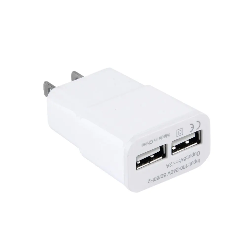 Сетевое зарядное устройство переменного тока с европейской вилкой 5 В 2 А два USB