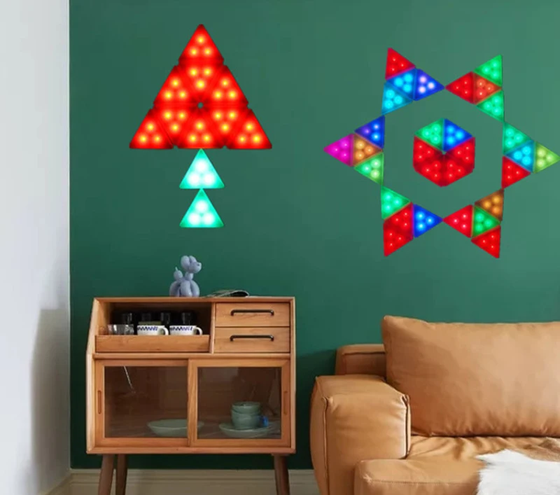 

Треугольная светодиодная ламсветильник с пультом ДУ, 16 цветов