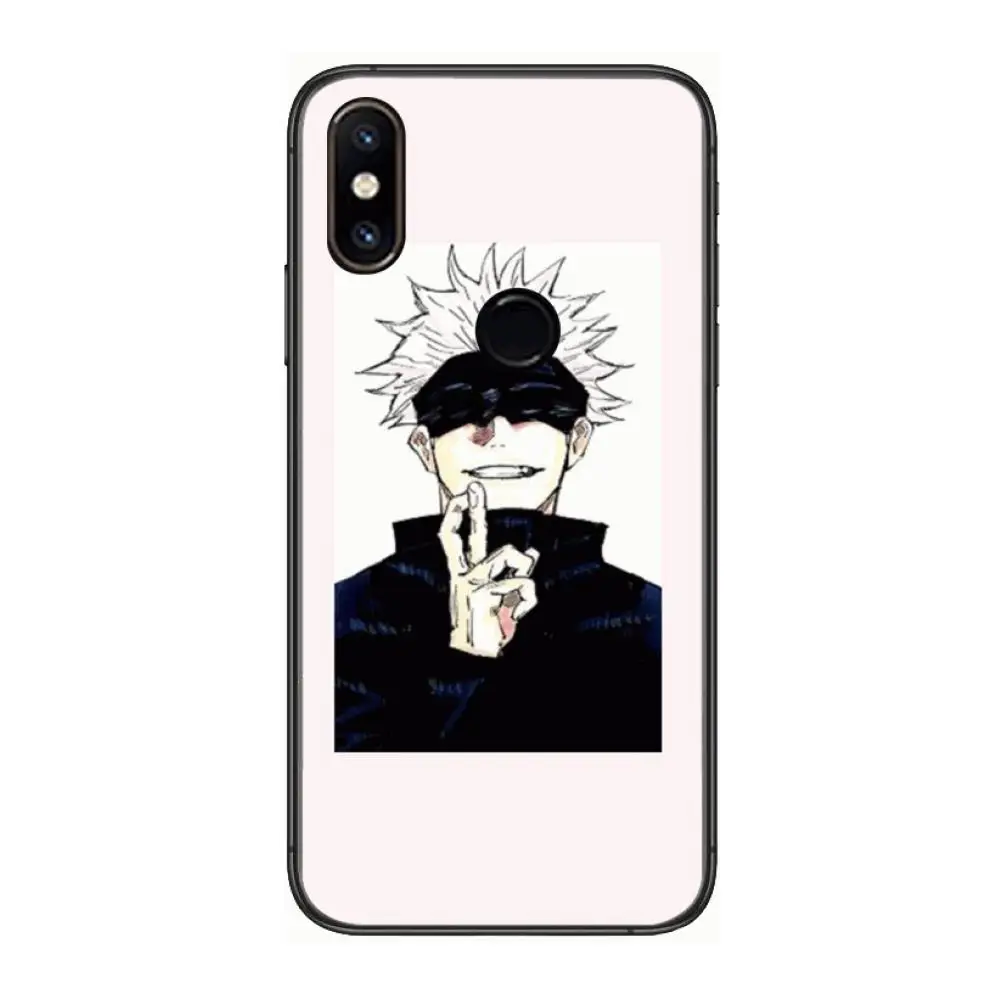 

Anime jujutsu kaisen Phone Case For xiaomi M2 C3 X3 F2 Lite NFC 6 5 x Poco k30 Pro Anime Black Cover Silicone Back Pretty