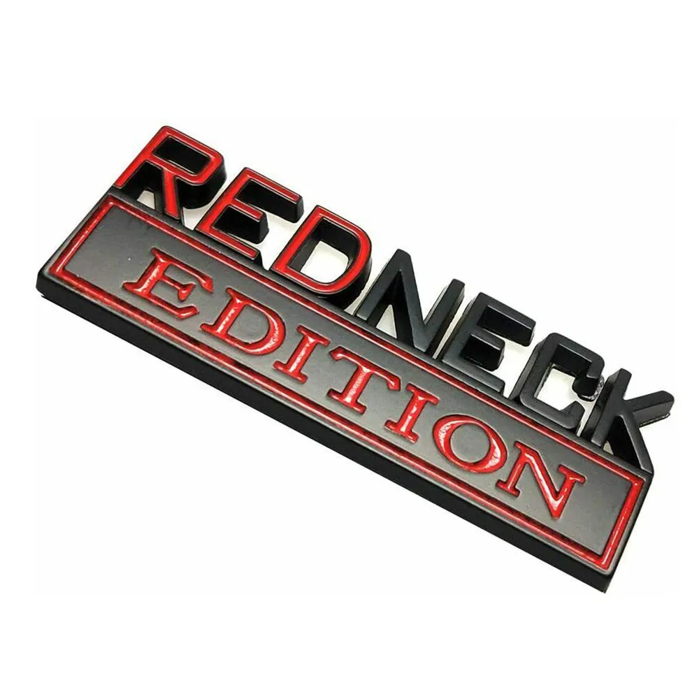 

Truck Car Emblems Sticker Van Zinc Alloy Car Caravan RED NECK EDITION Trailer 3D