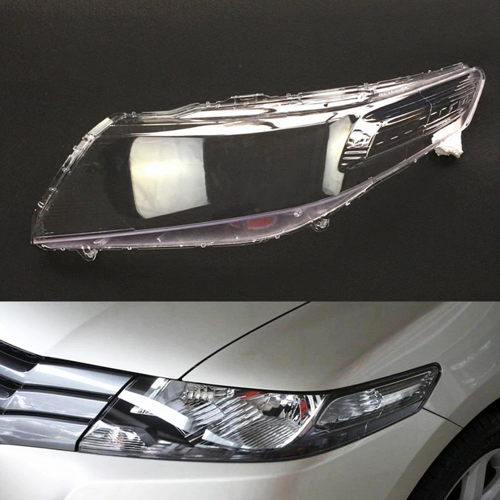 Для Honda City 2009 2010 2011 2012 2013 крышка для фары Прозрачная крышка для автомобильных фар Замена объектива Прозрачная крышка для авто - Цвет: Driver Side