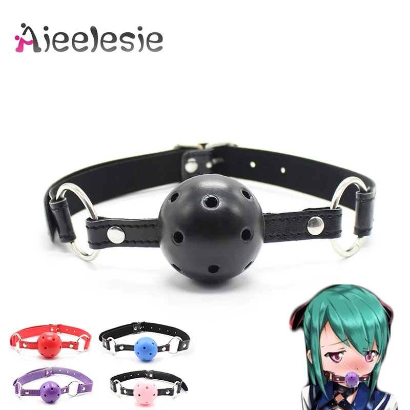 Открытый рот кляп слюнявчик шар БДСМ Связывание рабство дышащий секс портупея