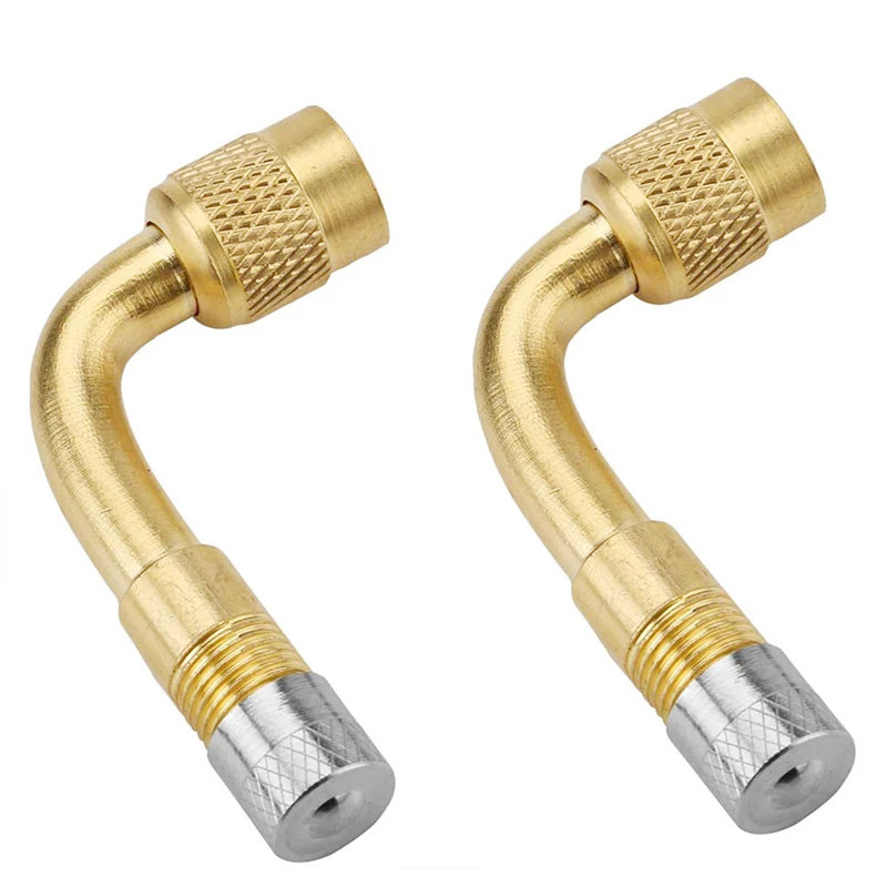Air Tyre Valve Tire Valve Stem Extenders Extension Adapter 45/90/135 Degree Angle Brass for Car Truck Motorcycle Electric car