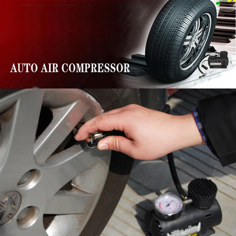 

12 V 300PSIAuto luchtpomp Draagbare Elektrische Mini Compact Compressor Pomp Auto Bike Tyre Air Inflator Voor auto en fiets etc