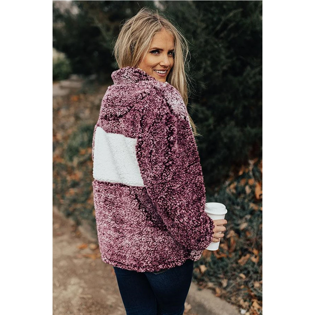 Женские шерстяные плотные флисовые пушистые пальто 2019 зимние теплые куртки с