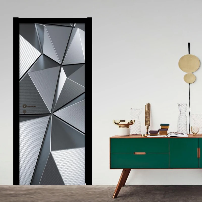 Водостойкие самоклеящиеся наклейки на дверь из ПВХ современные 3D стену фотообои