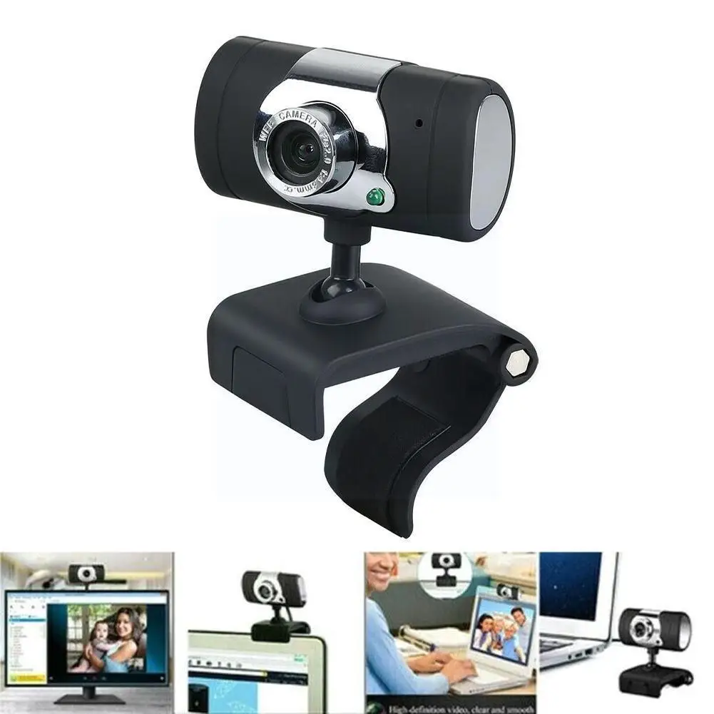 

480p Usb 2.0 Webcam Camera With Mic Clip-on For Computer Pc With Desktop Stand L3v8