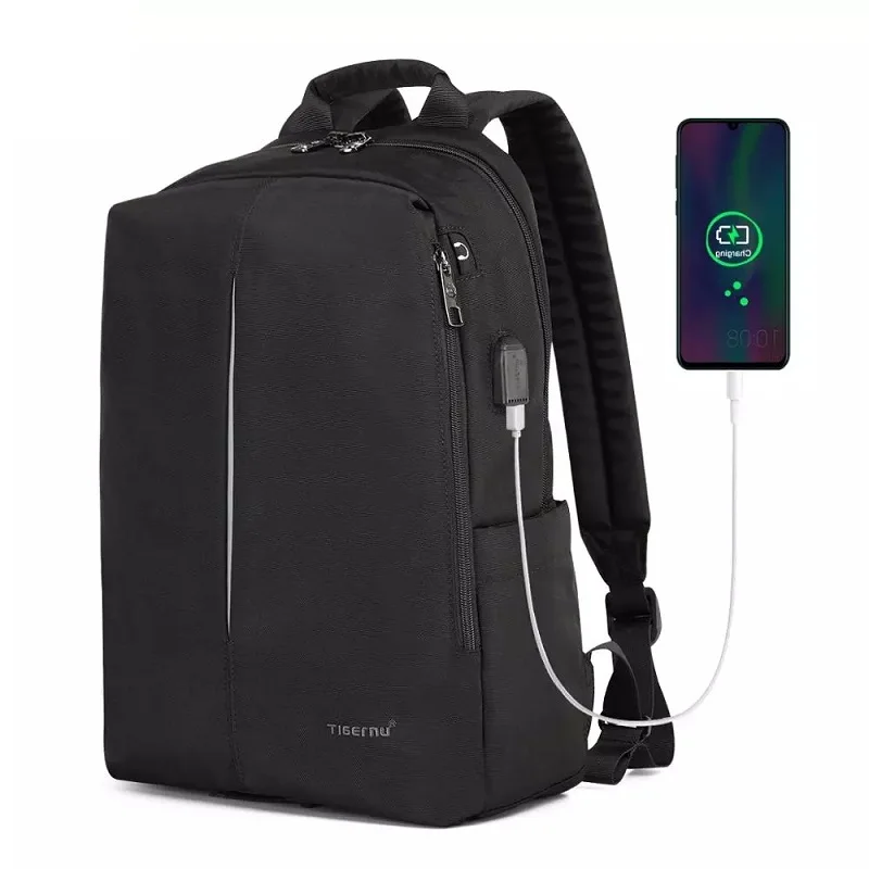 Рюкзак Tigernu 2021 Новая мода рюкзак для мужчин 4.0A USB зарядка 15 6 дюймовый ноутбук