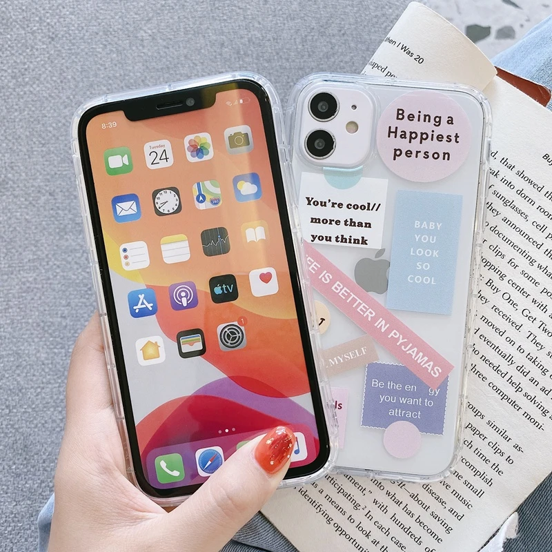 Чехол для iphone 11 12 13 Pro Max XS X XR 7 8 Plus прозрачный мягкий ТПУ | Мобильные телефоны и