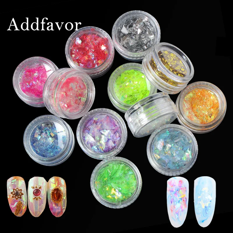 12 цветов голографический блестящий для ногтей Русалка Блестки хлопья УФ Гель лак