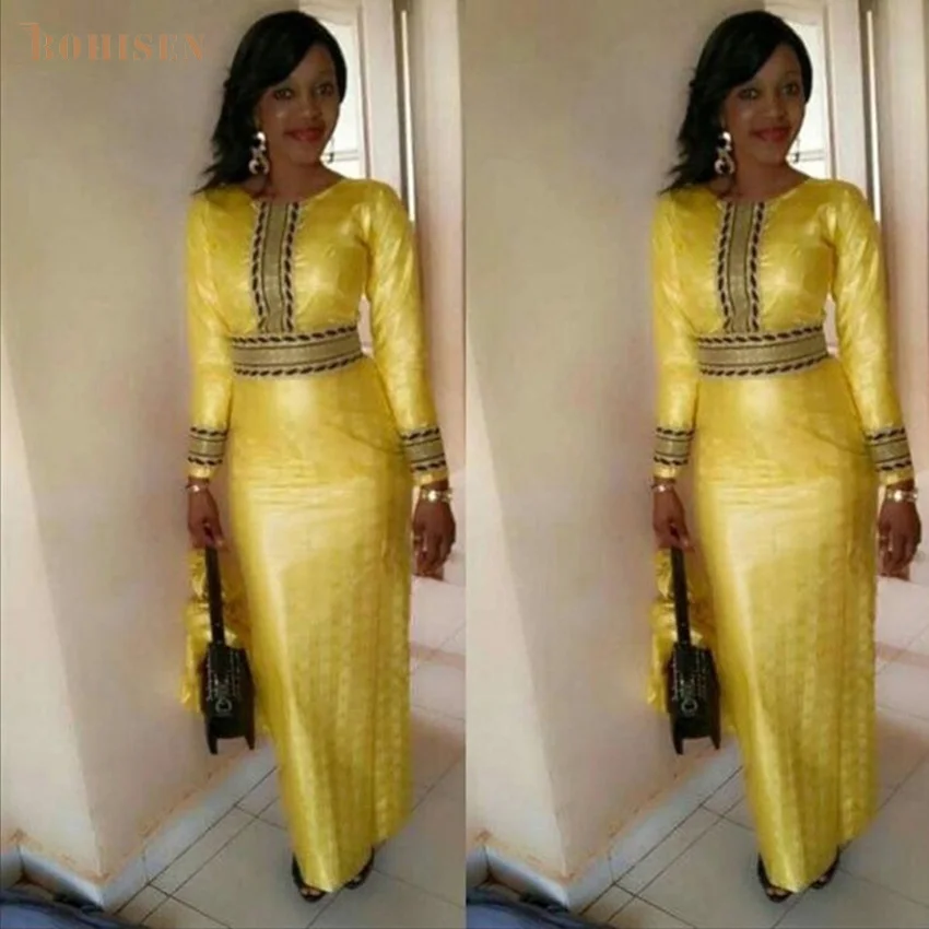 Женские платья в африканском стиле BOHISEN с длинным рукавом клетку Africain 2019 |