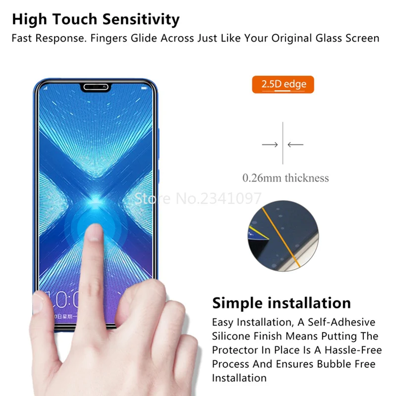 Протектор экрана из закаленного стекла для Huawei Honor 8X 9X 7X 6X 9S 8S фотоаппаратов