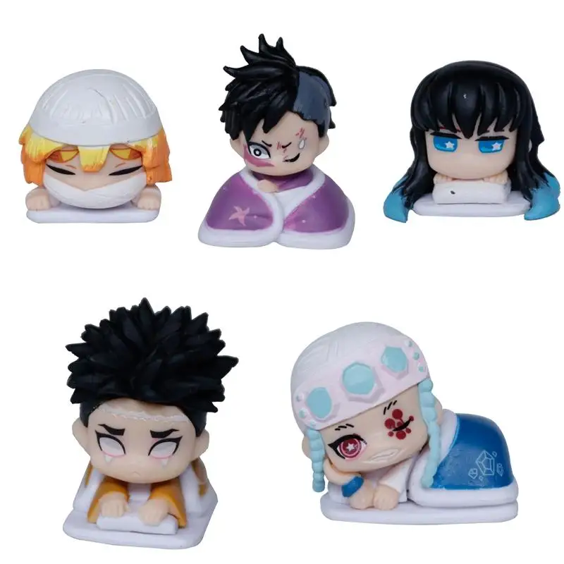 

4CM 5 PCS/1 SET Demon Slayer Sleeping My Wife Shan Yi Xia Zhu Yin Zhu Yan Zhu Xuan Mi Q Version Capsule Boxed Model Doll PVC