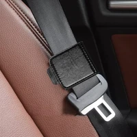 2pcs seat belt adjuster fine workmanship compact design faux leather comfort auto shoulder neck strap positioner for car