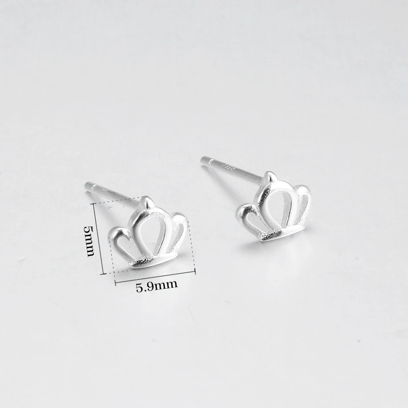 Женские серьги-гвоздики в форме короны модные изысканные серьги из