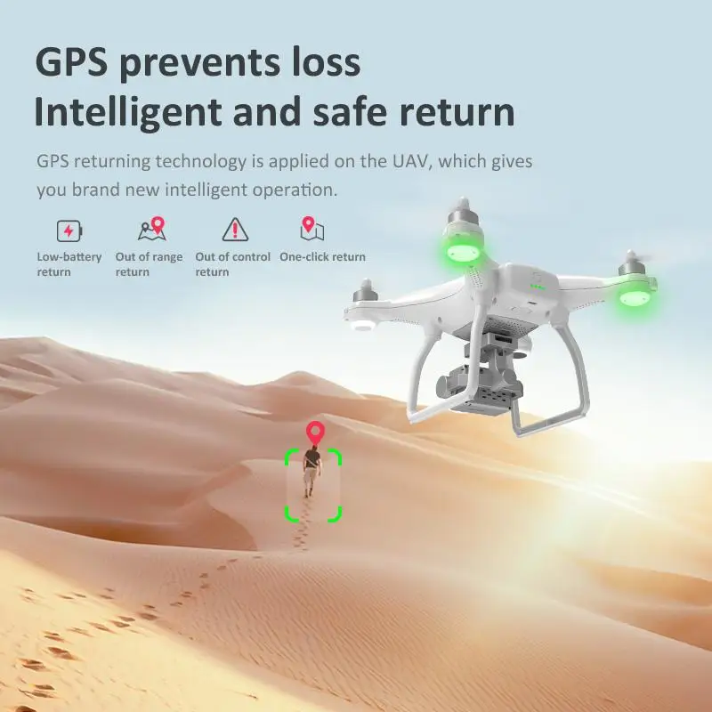 LeadingStar X35 Радиоуправляемый квадрокоптер Дрон 4K Профессиональный GPS Дроны с