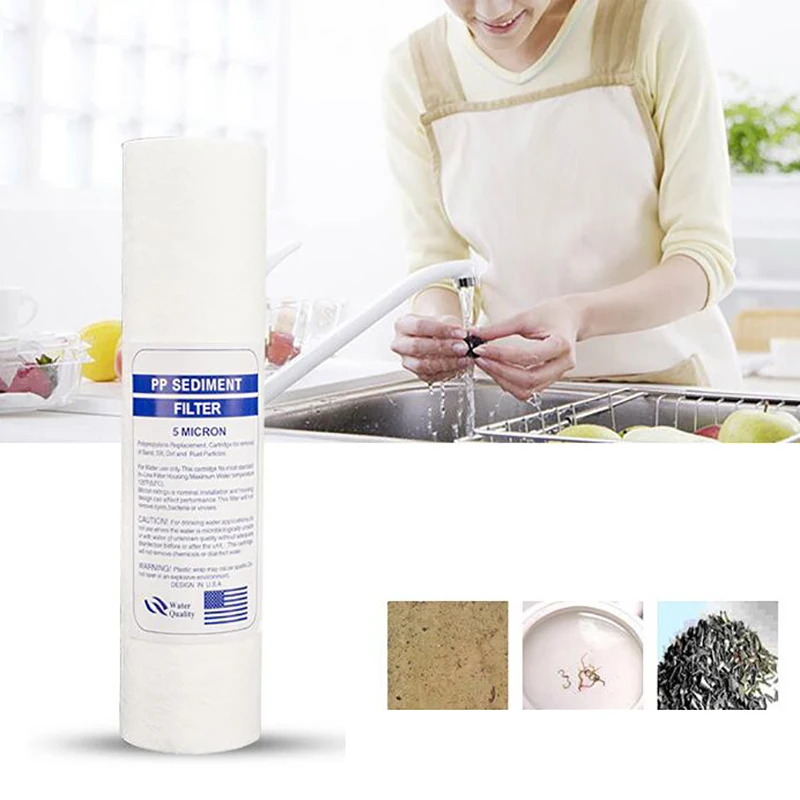 Лидер продаж 4 шт. очиститель воды 10 дюймов 5 микрометр осадочный фильтр для