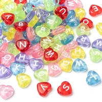 500g transparent acrylic heart letter beads mixed color 10 5x11 5x4 5mm hole 2mm about 1200pcs500g