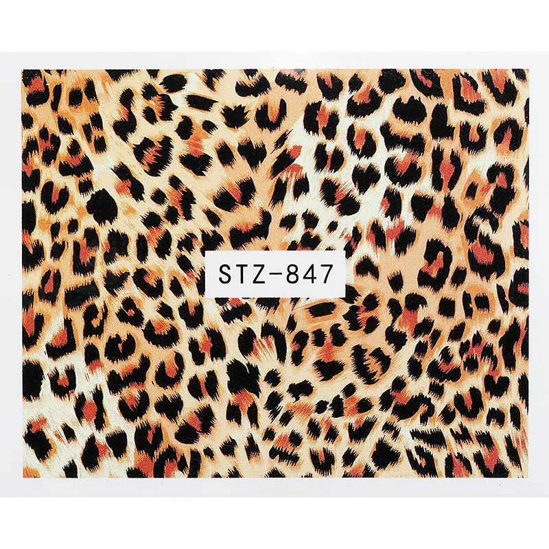 1 шт леопардовая печать наклейки фольги дизайн ногтей сексуальные амулеты лак