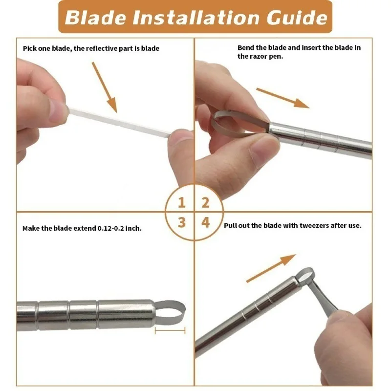 

Hair Tattoo Pattern Styling Facial Eyebrow Styling Equipment Men's Hair Sculpting Pen Stainless Steel Shaver Haircut Shaving