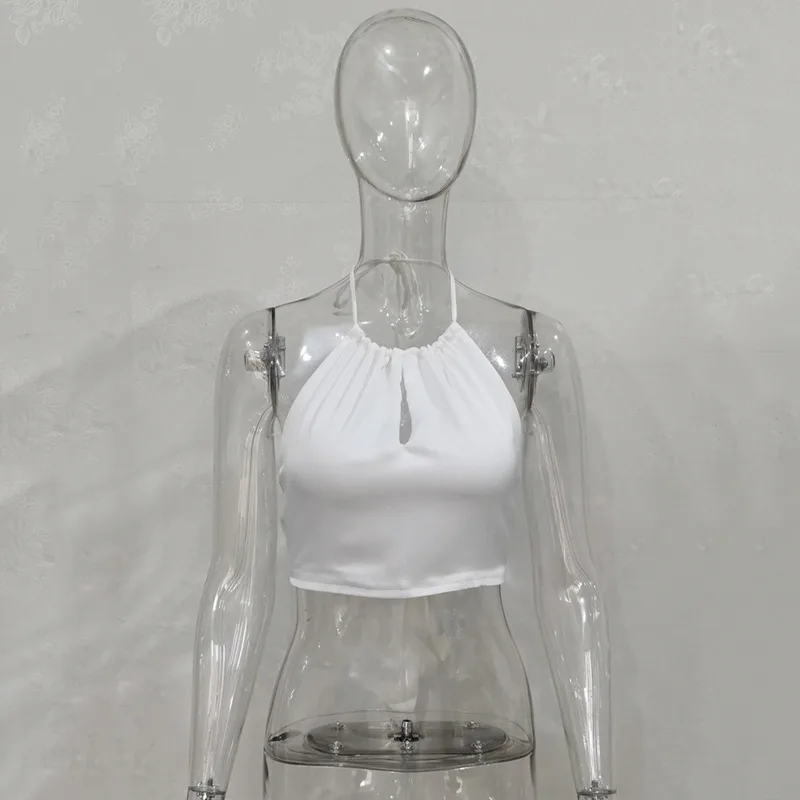 

XUXI Summer 2021, Women, New, Sexy, Vest, Halter, Straps, Solid Color, Short, Tank Top, Chest Wrap, Female, E288