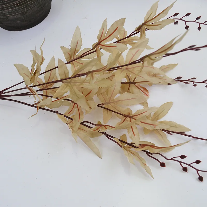 

5PCS Maple Leaf Artificial Flowers Real Touch Artificial Bouquet Artificial Flowers, Wedding Decoration Flowers, Home Garen Deco