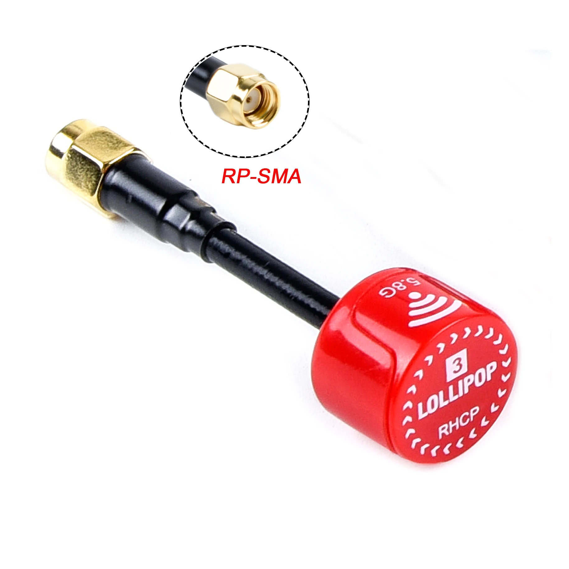Lollipop RPSMA Red Пагода 2/леденец/BlackSheep/Stubby 5,8 ГГц FPV антенна SMA/RP-SMA/MMCX/UFL Разъем для RC FPV гоночный Дрон Квадрокоптер - Цвет: Lollipop RPSMA Red