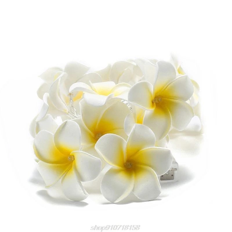 

10/20/30/40 LED Plumeria Decorative String Lights Egg Flower Lamp Christmas Wedding Holiday Party J01 21 Dropship
