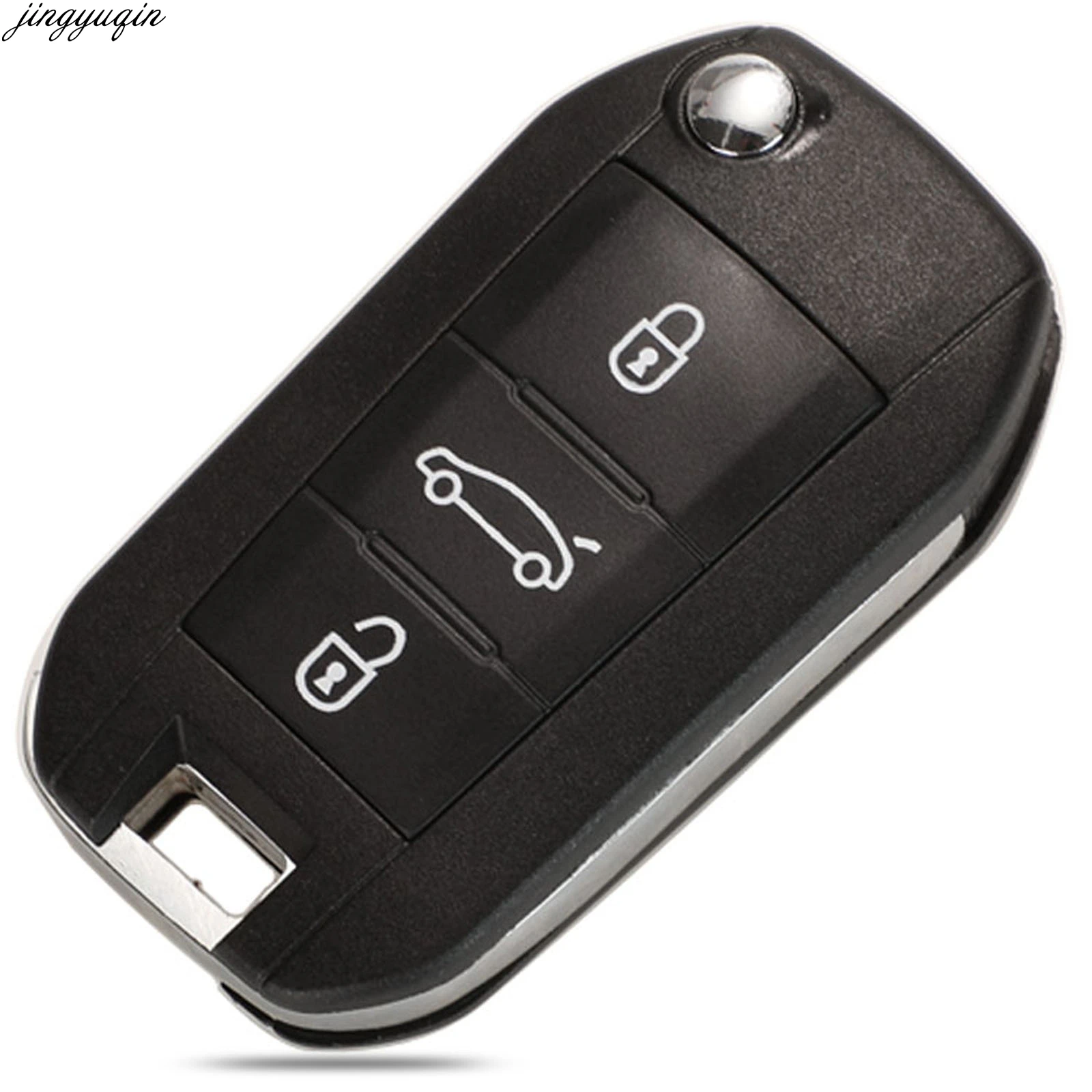 

Jingyuqin Remote Car Key Case Shell HU83 HCA For Peugeot 508 208 2008 308 3008 5008 Citroen C3 C4 C4L Elysee 3 BTNS Original Fob