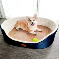 dog bed warm soft washable plush pet kennel deep sleep house mats sofa for basket cat with summer mat
