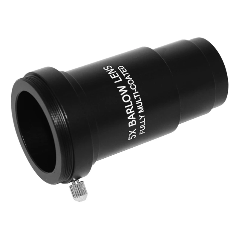 Barlow Lens 5X 1.25 Fully Metal Multi Coated Optical Glass with T Adapter M42 0.75 Thread for Inch 31.7mm Telescopes Eyepie |