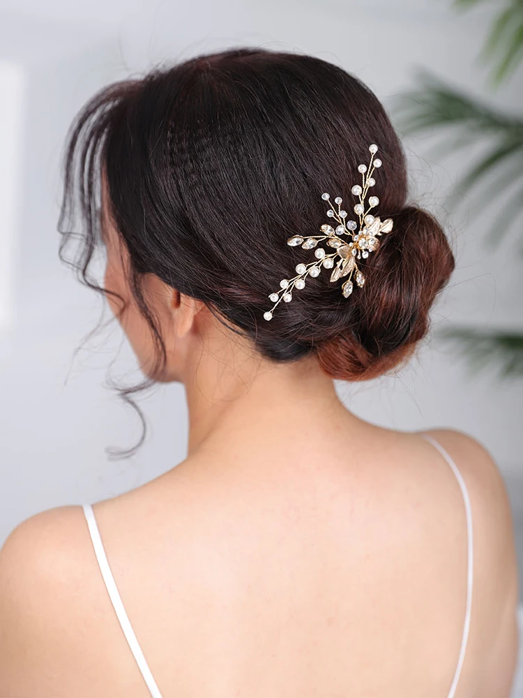 Женская Повседневная заколка для волос золотые головные уборы ручной работы