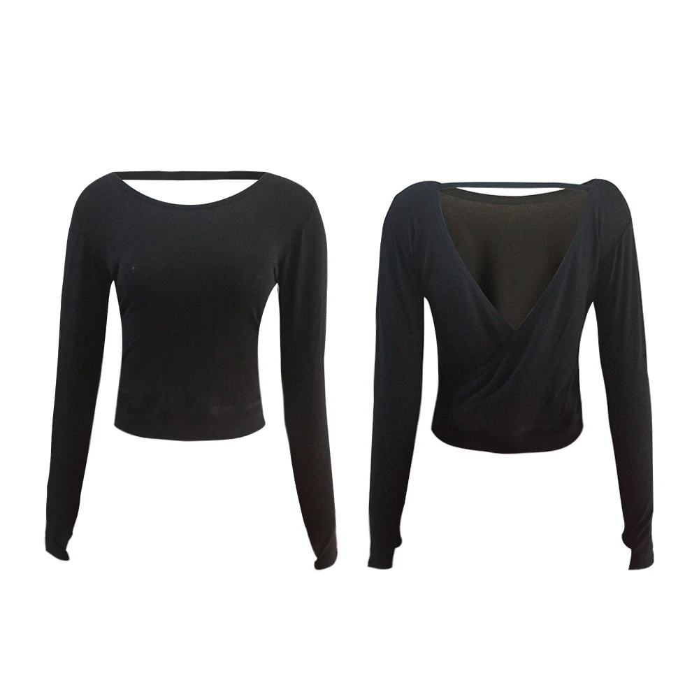 New Yoga Fitness T Women's Slim Back Long Sleeve Women Sweat Soft Stretch Running Casual Finger | Спорт и развлечения