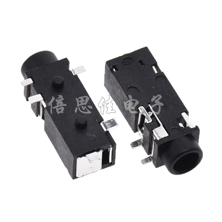 Бесплатная доставка 10 шт./лот 3 5 мм Женский аудио разъем Pin SMD Разъем для наушников