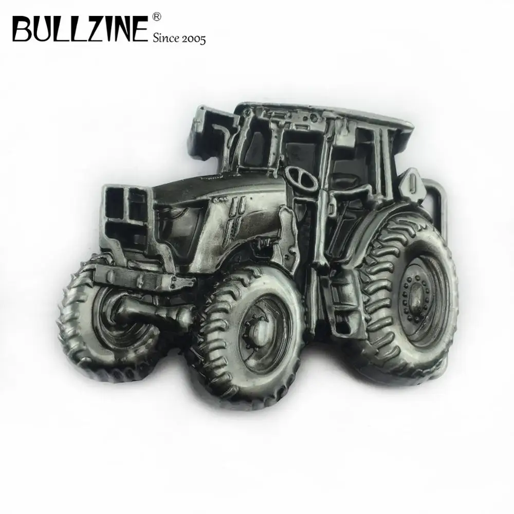 В Bullzine трактор пряжки ремня с оловянной отделкой FP 03630 для 4 см ширина оснастки на