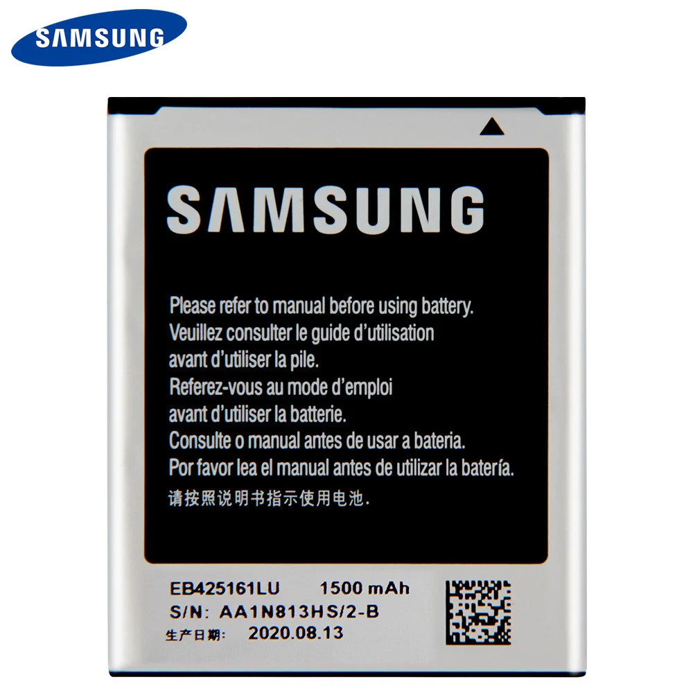 Оригинальный аккумулятор Samsung EB425161LU для GT S7562L S7560 S7566 S7568 S7572 S7580 i8190 I739 i759 I669 I8160 S7582